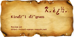 Kinál Ágnes névjegykártya
