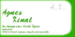 agnes kinal business card